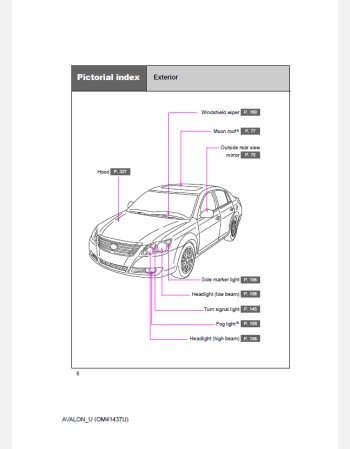 toyota avalon 2010 owners manual 
